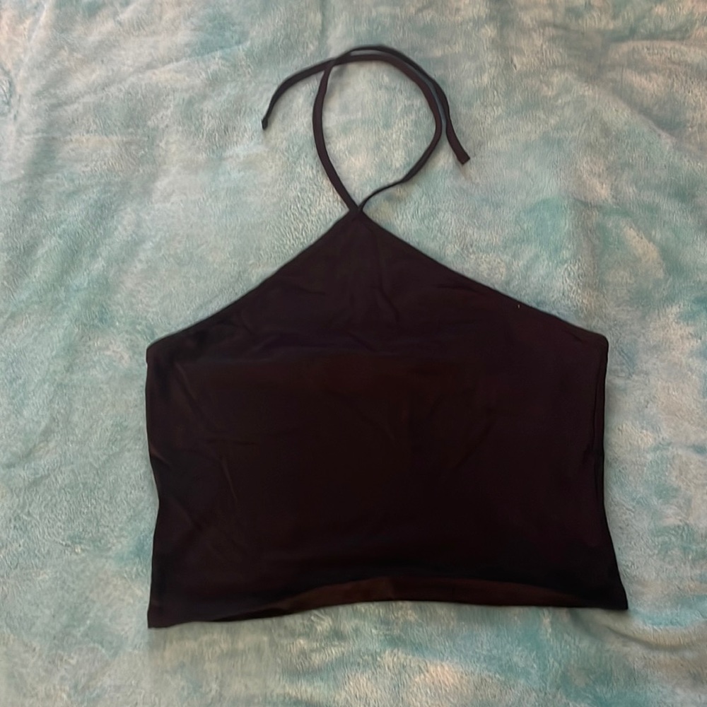 Garage black halter top